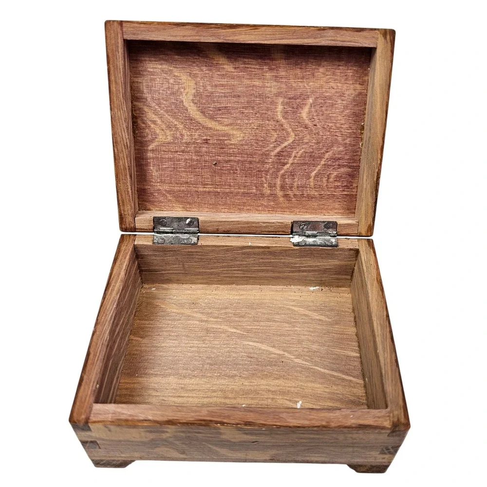 Wooden Trinket Box Keepsake Jewelry Storage‎ Decorative Scottish Terrier Dog